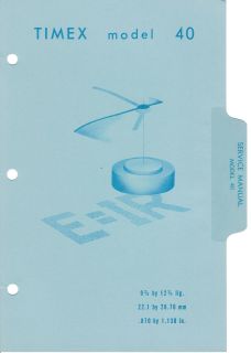 Model 40 Service Manual. CLICK TO GO TO MANUAL